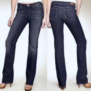 PAIGE Size 26 Melrose Straight Leg Dark Wash Premium Denim Blue Jeans